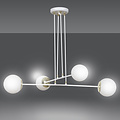 Emibig Emibig Oulu blanc avec lampe suspendue en laiton et verre blanc 4x E14 - Éclairage élégant pour tous les espaces