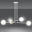 Oulu white with brass hanging lamp and white glass 4x E14