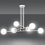 Emibig Emibig Oulu grote witte hanglamp met messing en 6 witte glazen bollen E14 - Perfect voor een stijlvolle verlichting in uw interieur