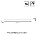 Magnetic LED module for 48V rail 90 cm 22W 3000K