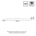 Module LED magnétique 60 cm pour rail 48V W 3000K