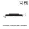 Kurzes LED-Modul für 48V-Schiene 30 cm 8W 3000K magnetisch