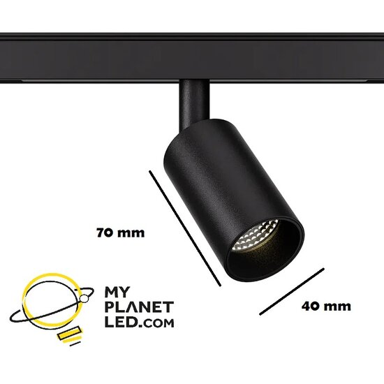 Mini tubo LED con módulo para carril 48V 40 mm diámetro 6W
