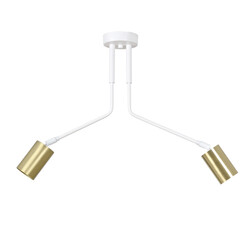Mikkeli wit en goud 2x GU10 richtbare hanglamp
