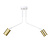 Mikkeli white and gold 2x GU10 orientable hanging lamp