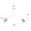 Emibig Emibig Mikkeli blanco y dorado 2x GU10 lámpara colgante orientable - Iluminación perfecta para cualquier espacio