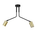 Emibig Emibig Mikkeli 2x GU10 orientable hanging lamp black with gold - Elevate your space with stylish lighting