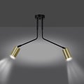 Emibig Emibig Mikkeli 2x GU10 orientable hanging lamp black with gold - Elevate your space with stylish lighting