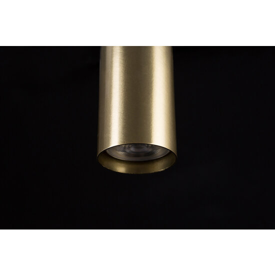 Mikkeli 2x GU10 richtbare hanglamp zwart met goud