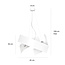 Kuopio hanging lamp white 3xE27 metal