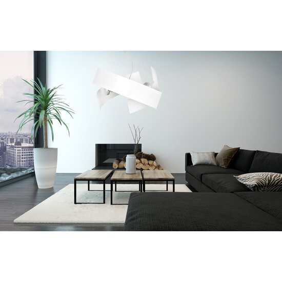 Kuopio hanglamp wit 3xE27 metaal