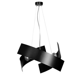 Kuopio black hanging lamp 3xE27 metal