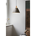 Lampe à suspension scandinave blanche, noire ou beige 48 cm Ø