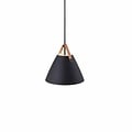 Scandinavian pendant lamp in white with leather details, GU10 socket max 40W, dimmable, 300 cm textile cable, IP20