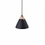 Scandinavische hanglamp wit met leren details, GU10-fitting max 40W, dimbaar, textielkabel 300 cm, IP20