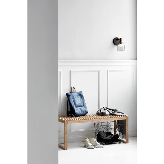 Smoked glass wall light E14 14 cm Ø