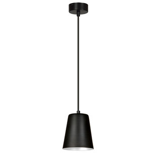 Keemi black with white hanging lamp conical 1x E27