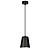 Keemi black with white hanging lamp conical 1x E27