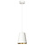 Keemi white with gold hanging lamp conical 1x E27