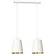 Keemi double white with gold hanging lamp conical 2x E27