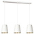 Keemi wit en gouden brede 3 L hanglamp konisch 3x E27
