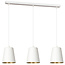 Keemi wit en gouden brede 3 L hanglamp konisch 3x E27