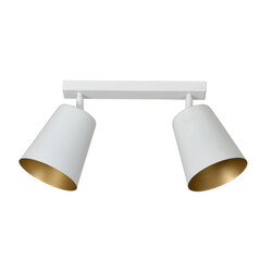 Raahe double white and gold directional double ceiling lamp 2x E27