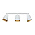 Raahe 3L white and gold directional triple ceiling lamp 3x E27