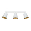 Emibig Emibig Raahe 3L white and gold directional triple ceiling lamp 3x E27 - Ideal for stylish lighting in any room