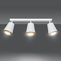 Plafonnier triple directionnel Raahe 3L blanc et or 3x E27