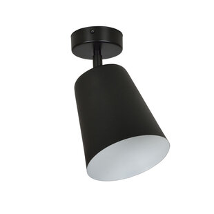 Raahe wit en zwarte richtbare enkele plafondlamp 1x E27