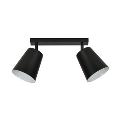 Raahe double white and black directional double ceiling lamp 2x E27