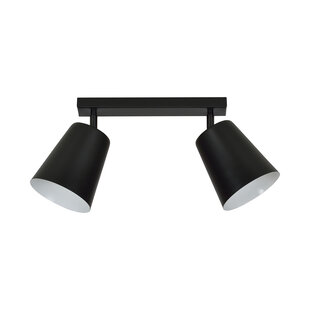 Raahe double white and black directional double ceiling lamp 2x E27