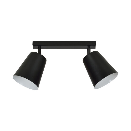 Emibig Emibig Raahe double lampe de plafond directionnelle blanche et noire 2x E27 - Solution d'éclairage idéale pour tout espace