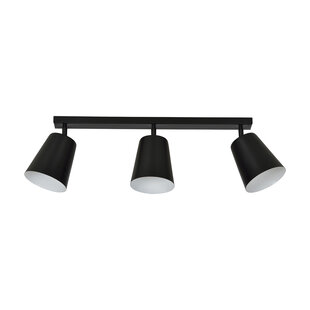Raahe 3L white and black directional triple ceiling lamp 3x E27