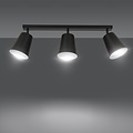 Raahe 3L wit en zwarte richtbare triple plafondlamp 3x E27