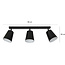 Raahe 3L white and black directional triple ceiling lamp 3x E27