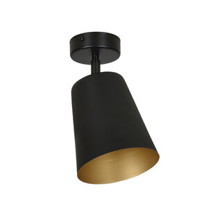 Raahe gold and black directional single ceiling lamp 1x E27
