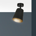 Raahe gold and black directional single ceiling lamp 1x E27