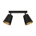 Emibig Emibig Raahe dubbele goud en zwarte richtbare dubbele plafondlamp 2x E27 - Perfecte verlichting voor elke ruimte