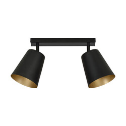 Emibig Raahe Double Gold und Black Directional Double Deckenleuchte 2x E27