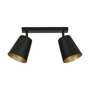 Raahe double gold and black directional double ceiling lamp 2x E27