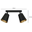 Raahe double gold and black directional double ceiling lamp 2x E27