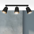 Raahe 3L gold and black directional triple ceiling lamp 3x E27