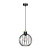 Tornio hanglamp zwart met licht houtstructuur metaal 1x E27