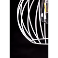 Tornio hanglamp wit met licht houtstructuur metaal 1x E27