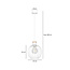 Tornio hanglamp wit met licht houtstructuur metaal 1x E27