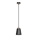 Emibig Emibig Kaarina black pendant lamp with wood 1x E27 - Create ambiance in your home