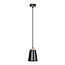 Emibig Emibig Kaarina lámpara colgante negra con madera 1x E27 - Crea ambiente en tu hogar
