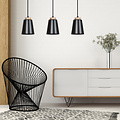 Emibig Emibig Kaarina lámpara colgante negra con madera 1x E27 - Crea ambiente en tu hogar